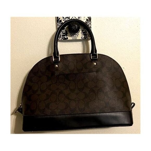 Like New Coach Sierra Signature Brown & Black Satchel Purse - Picture 2 of 4